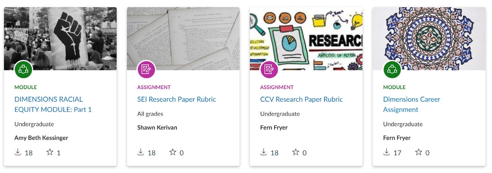 Arts communications humanities canvas commons screenshot 1