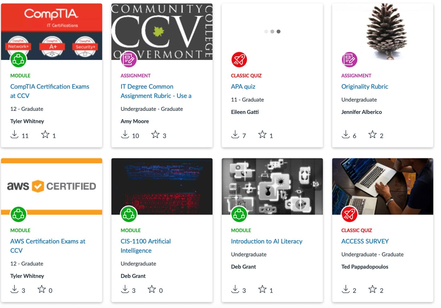 Tech math canvas commons screenshot 2